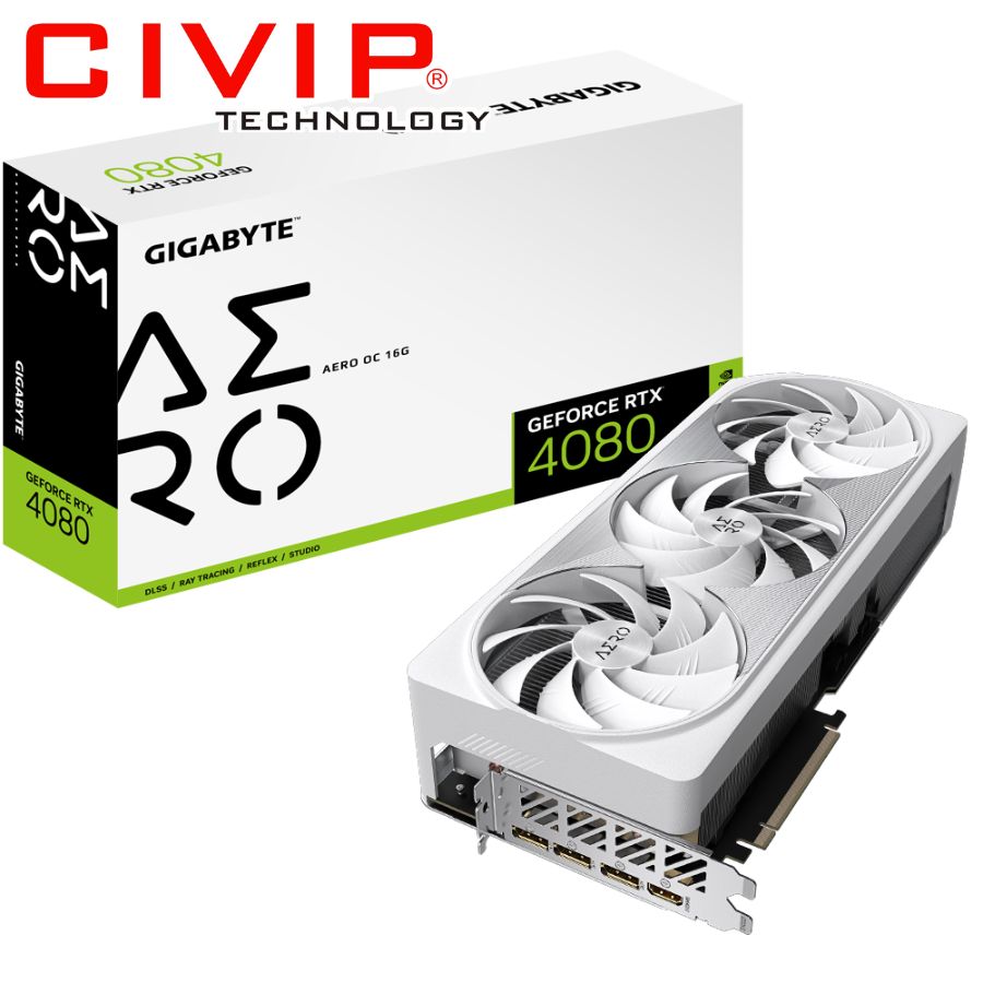 Card màn hình Gigabyte GeForce RTX™ 4080 16GB AERO OC (GV-N4080AERO OC-16GD)