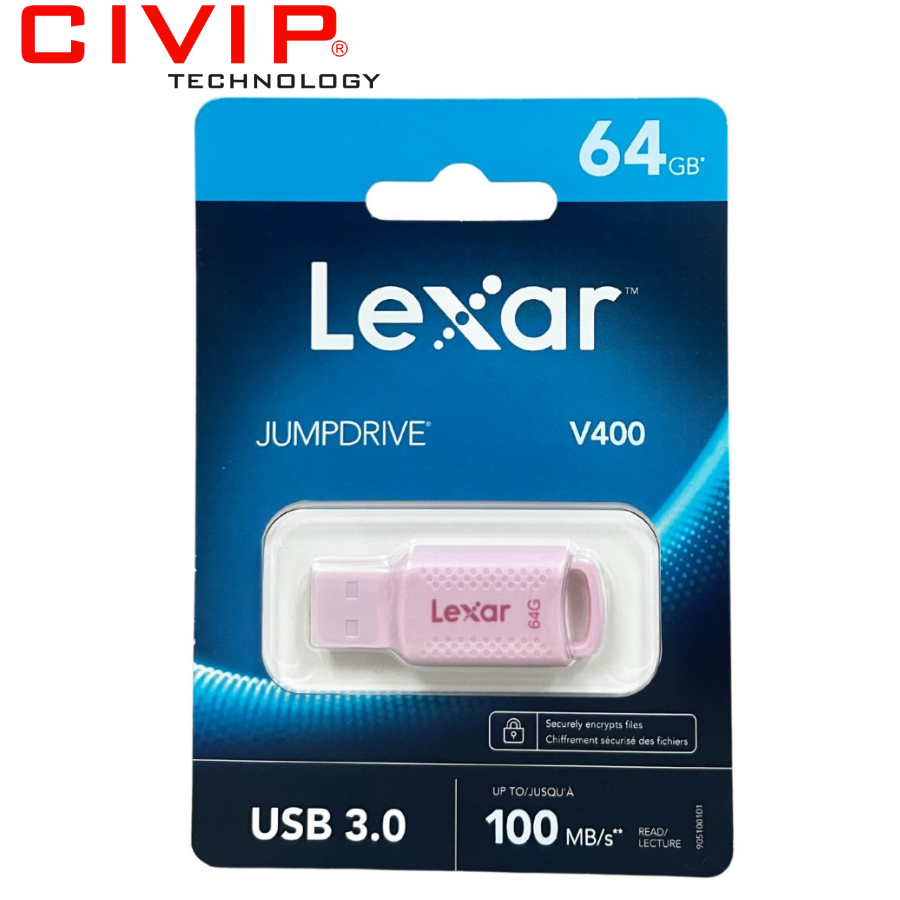 USB LEXAR JumpDrive V400 64GB Pink, Global