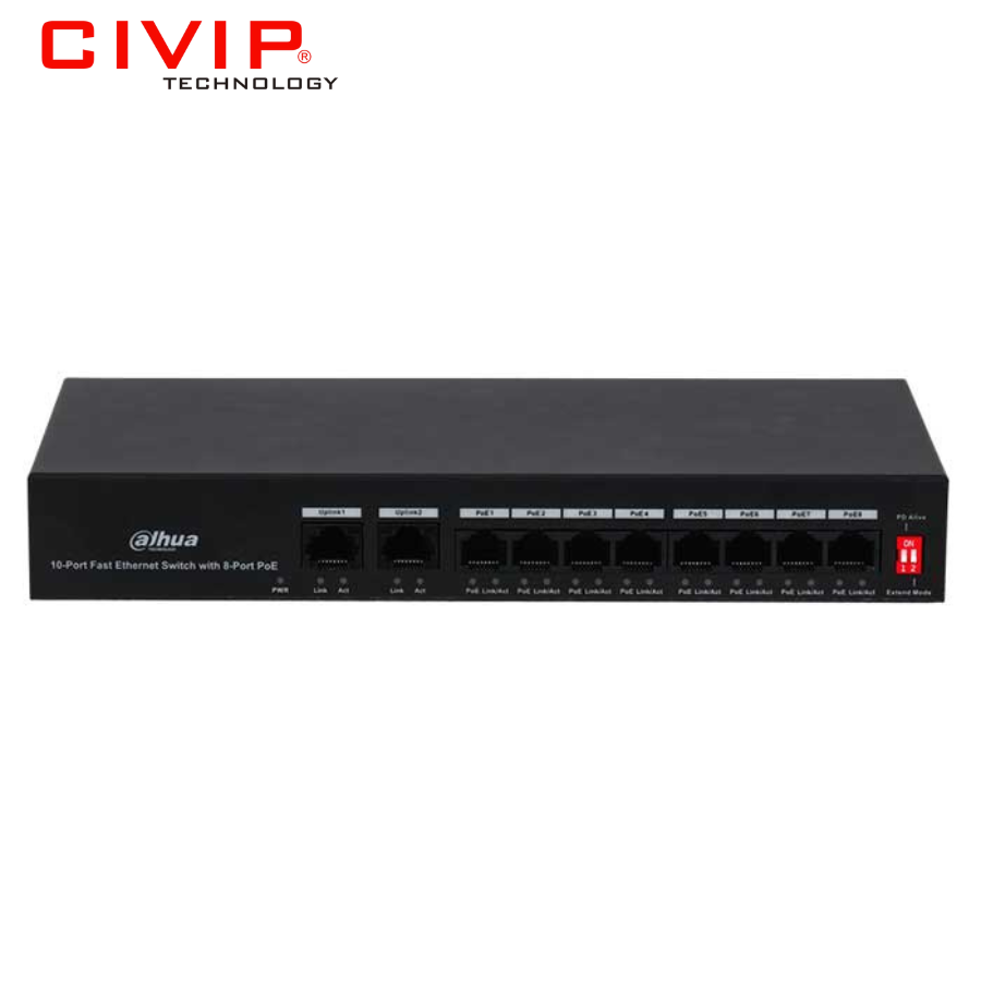 Switch Dahua POE 8 cổng DH-PFS3010-8ET-65