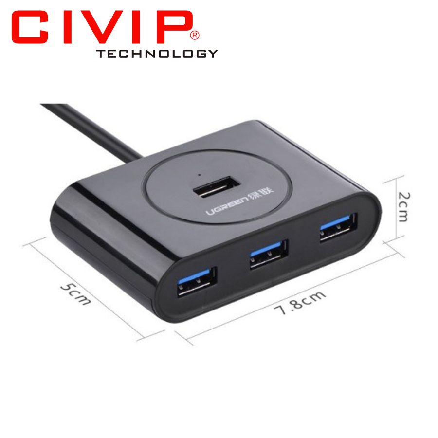 Bộ chia USB 3.0 1 ra 4 cổng Ugreen 20291