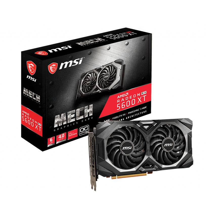 Card màn hình MSI RX 5600 XT MECH OC (6GB GDDR6/192-bit/HDMI+DP)