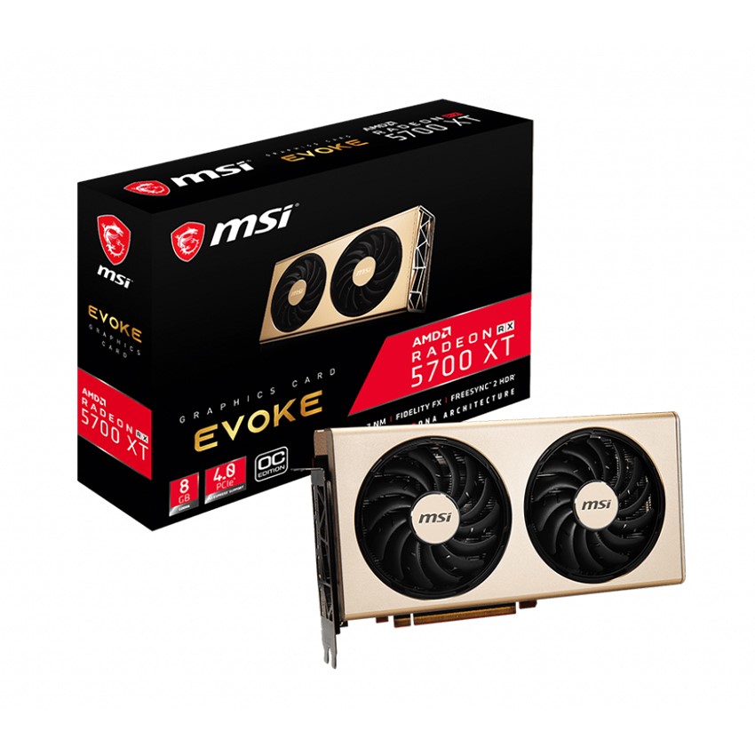 Card màn hình MSI Radeon RX 5700 XT EVOKE OC (8GB GDDR6/256-bit/HDMI+DP)