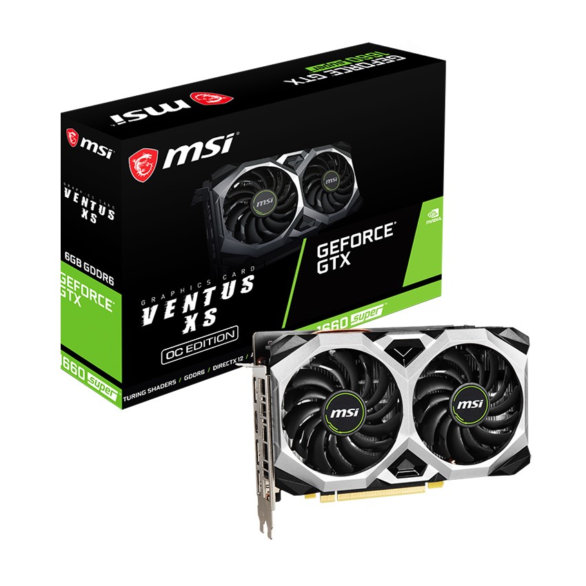 Card màn hình MSI GTX 1660 Super VENTUS XS OC (6GB GDDR6/192-bit/HDMI+DP)